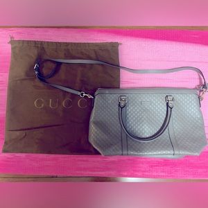 Gucci Gray Guccissima Leather GM Tote